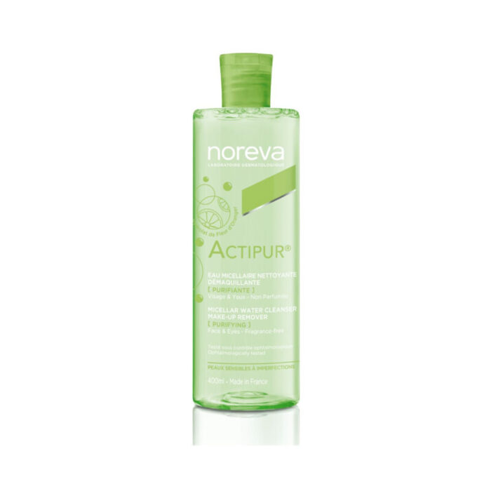 noreva actipur micellar water cleanser make up remover 400ml