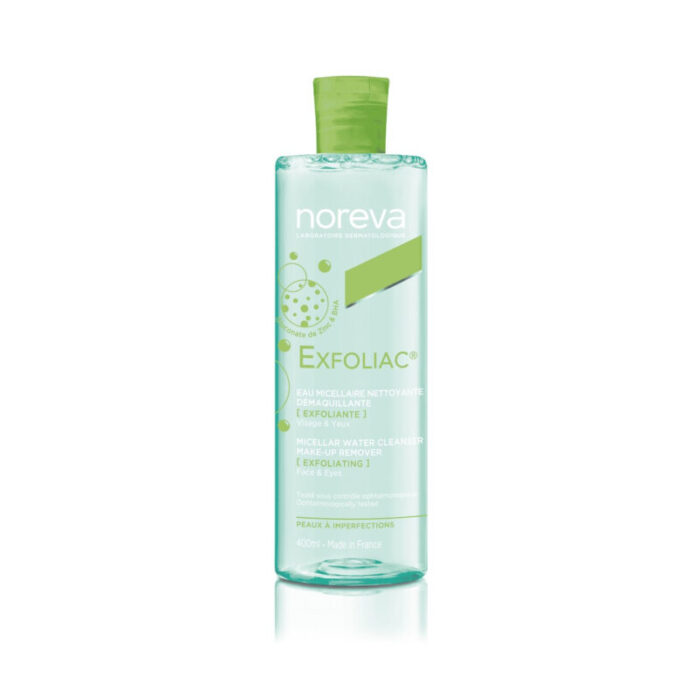 noreva exfoliac micellar water cleanser make up remover 400ml